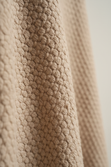 Midi Dress in Soft Beige - Fabric Detail