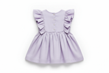 Ruffle Dress Back View - Lavender